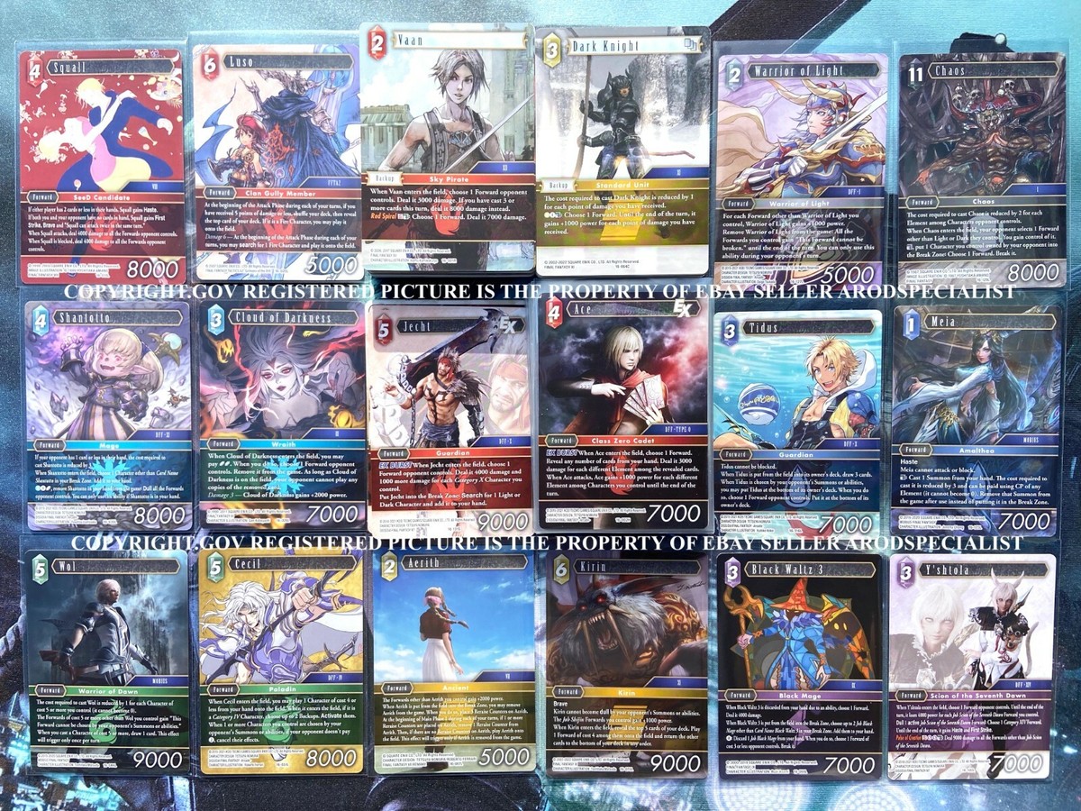 FINAL FANTASY TCG FFTCG OPUS 16 XVI EMISSARIES OF LIGHT COMPLETE