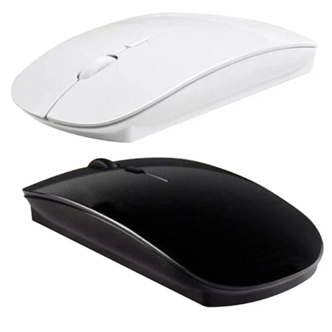MOUSE WIRELESS ULTRA SLIM OTTICO 1200 DPI SENZA FILI MINI USB 2.4 GHZ MAC DESIGN - Immagine 3 di 4