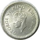 New Listingelf India British 1/4 Rupee 1943 (b) Silver George Vi World War Ii