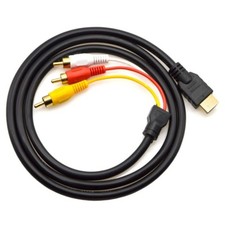1.5m HDMI Male to 3 RCA Video Audio Converter Component AV Adapter Cable