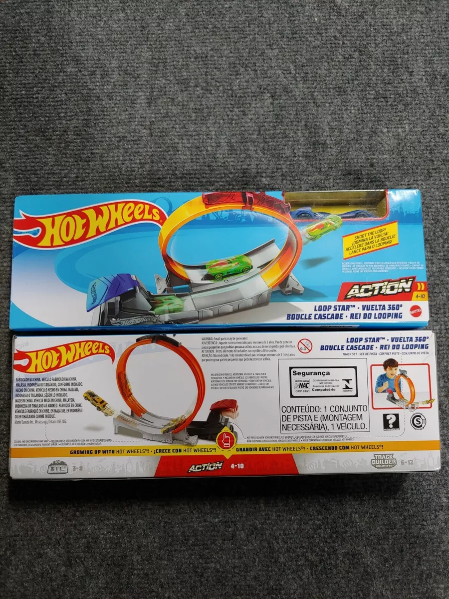 Pista Hot Wheels Loop Star Vuelta 360 Rei do Looping Mattel - Azul