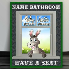 PERSONALISED  BATHROOM TOILET REST ROOM ADD YOUR NAME  Metal Retro Sign SC01