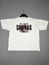 Vintage St Louis Cardinal Shirt Mens XL White MBL Front Logo Starter Made USA