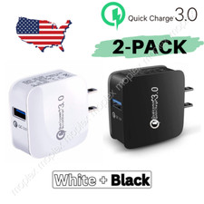 2 Pack QC 3.0 Quick Wall Charger USB Adapter Fast Charge For iPhone Samsung LG