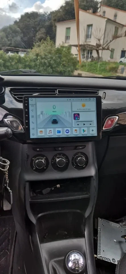 Autoradio 9" Android 13 CarPlay Navi GPS per Citroen C3 II DS3 2009-2016 - Immagine 2 di 4