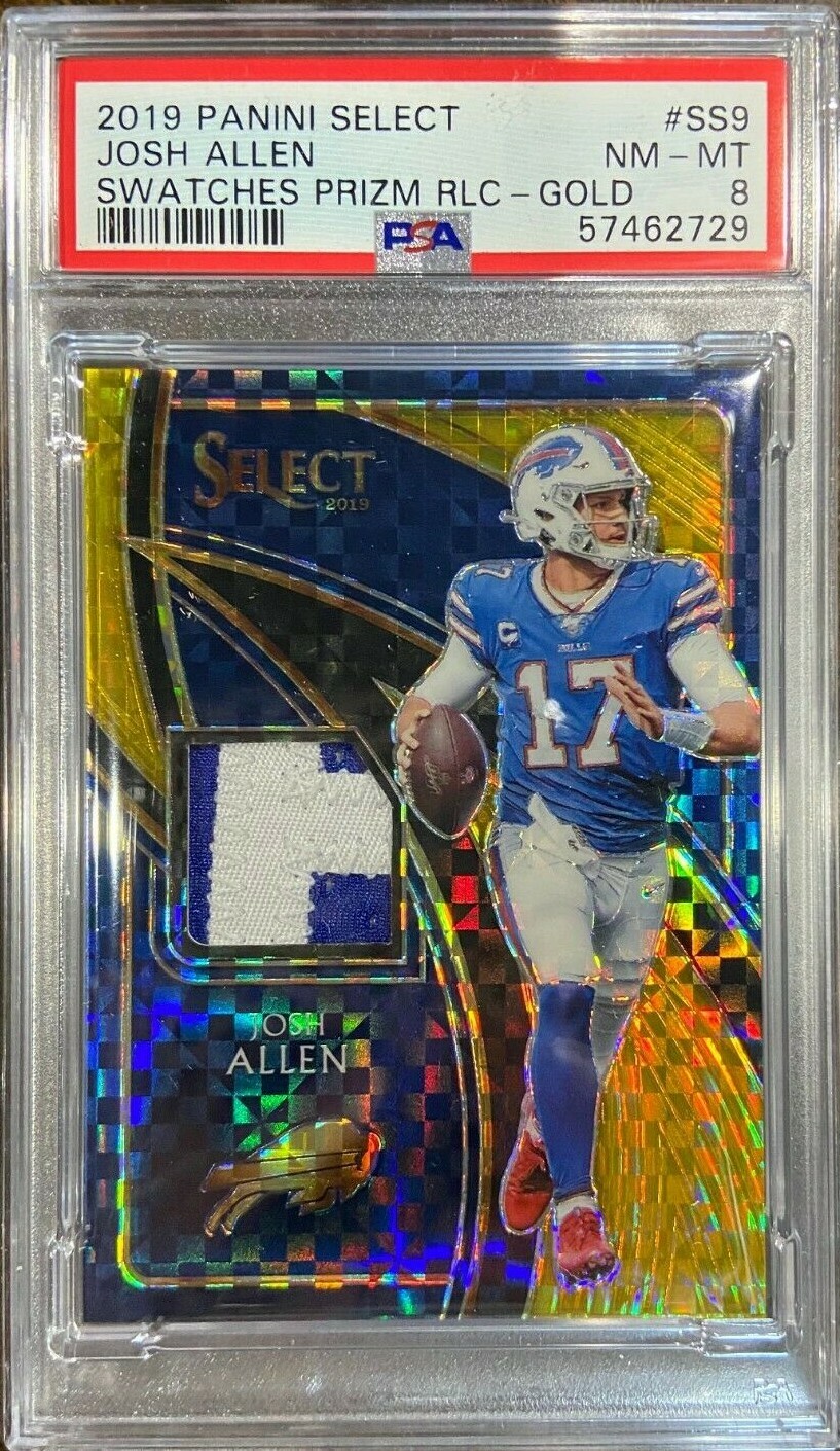 Josh Allen Panini Select Swatches Prizm Relics #SS9 Gold