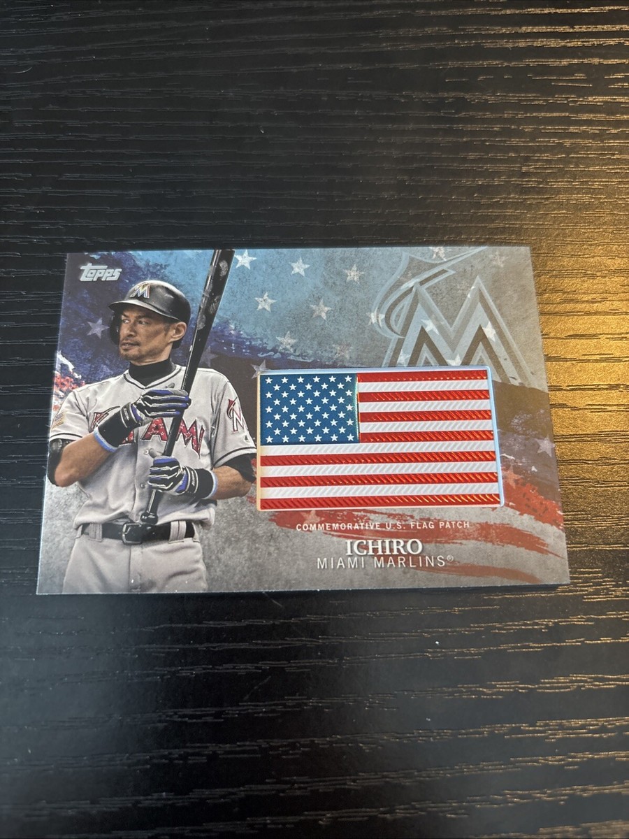 2018 Topps Independence Day U.S. Flag Relics Blue/50 #IDMLI Ichiro
