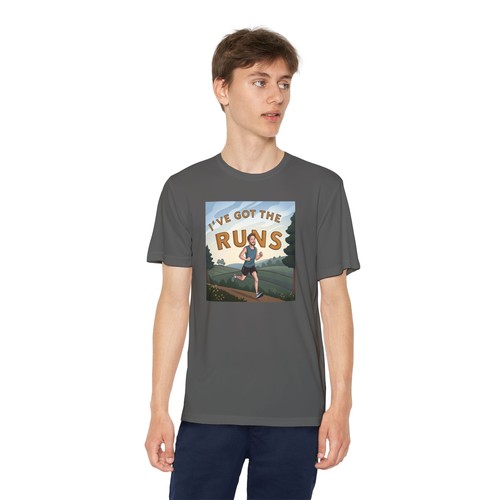 Youth Running T-Shirt - I've Got the Runs - Active Kids, XC, Cross Country - Picture 4 of 37