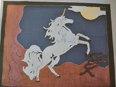 Handcrafted Wood Work ''Beautiful Unicorn''