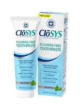 CloSYS Fluoride Free Toothpaste, Travel Size, Gentle Mint, TSA Compliant, 3.4oz