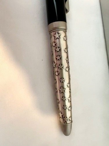 Embossed Stars Heavy Barrel Pen, Metal Box Very Nice Pen - Picture 3 of 6