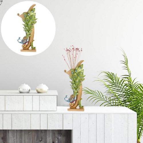 Dekorativer Blumentopf Vasenverzierungen Pfauenvase Jubiläumsvase - Bild 10 von 12