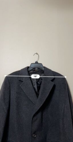 Hickey-Freeman Current Brown/Black Herringbone Classic Wool Unisex Coat XL - Picture 7 of 14