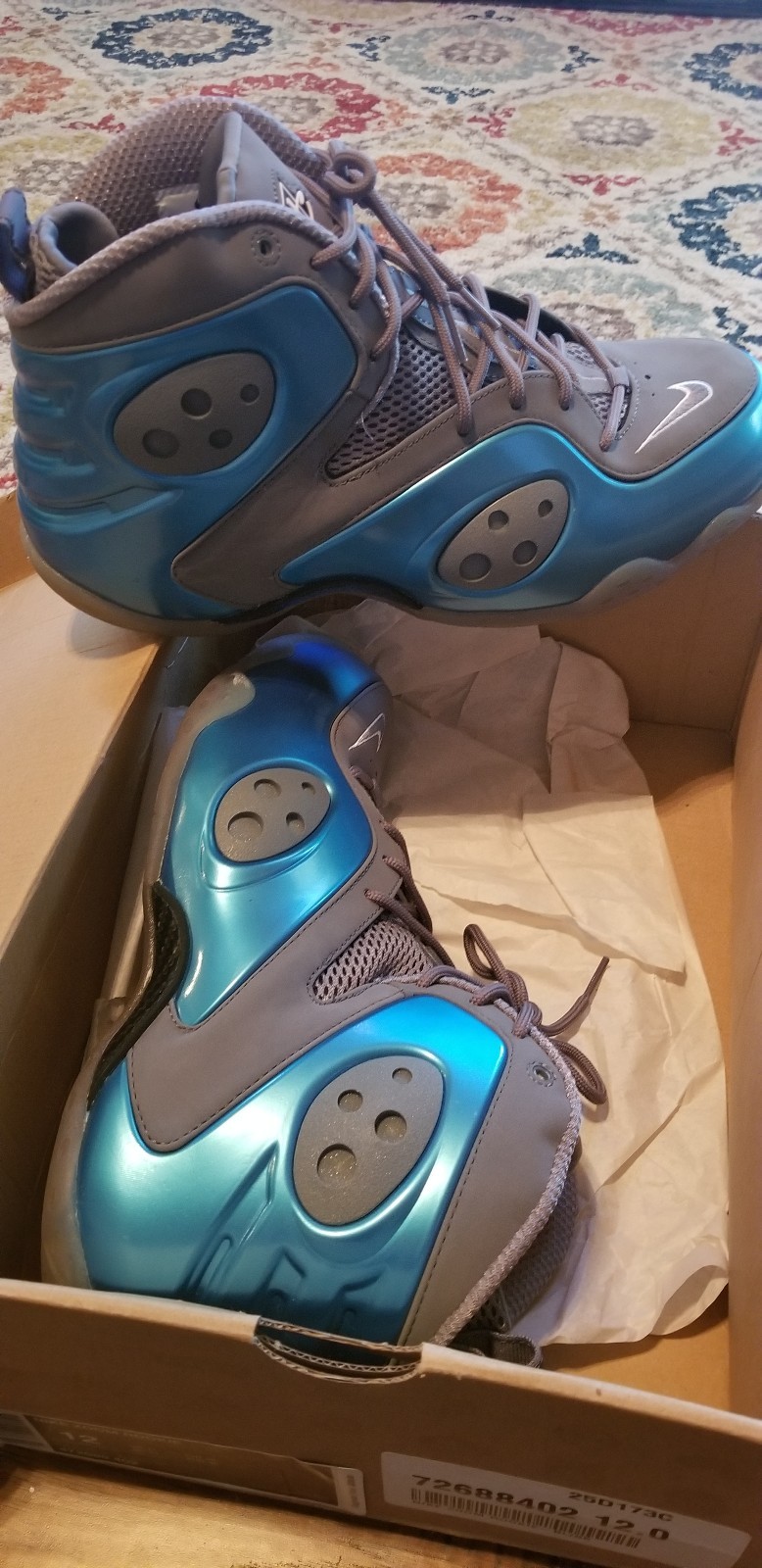 NIKE ZOOM ROOKIE DYNAMIC BLUE 472688-402 Size 12 Penny Hardaway NIKE ZOOM ROOKIE DYNAMIC BLUE 472688-402 Size 12 Penny Hardaway
