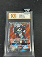 PTCG Pokemon Card S-Chinese csm1cc 176 Lycanroc-GX Holo Grade 10