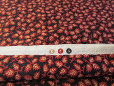 5 yard x 44" wide Quilt Fabric Cranston Print Black with Red Leaves