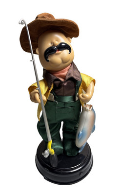 Booty Shaker Spinning Fisherman Gemmy 2007 Animated Musical Singing Tested Works
