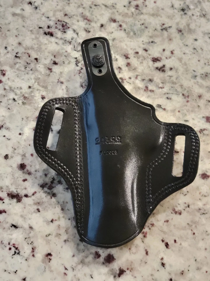 Galco FL202B Black Leather Holster - Right Hand RH - See Pictures For Details - Image 3 of 4