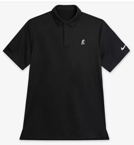 Nike Men’s Medium Golf Dri-Fit Mickey Mouse Disney Performance Polo Shirt Black