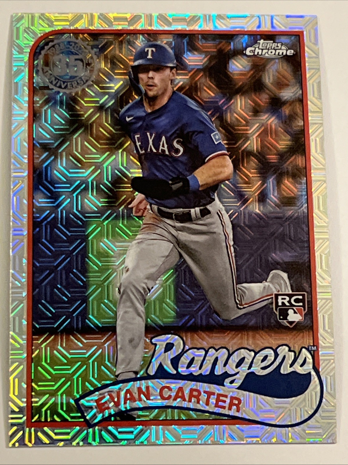 2024 Topps Series 1 - 1989 Topps Chrome Silver Pack Evan Carter RC #T89C-21