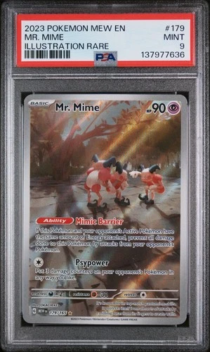 2023 POKEMON MEW EN-151 179 MR. MIME ILLUSTRATION RARE | PSA 9
