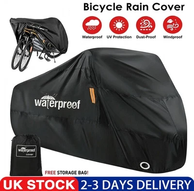 Waterproof Mountain Bike Bicycle Cover Heavy Duty Outdoor Protector 1/2Bikes - Image 1 of 4