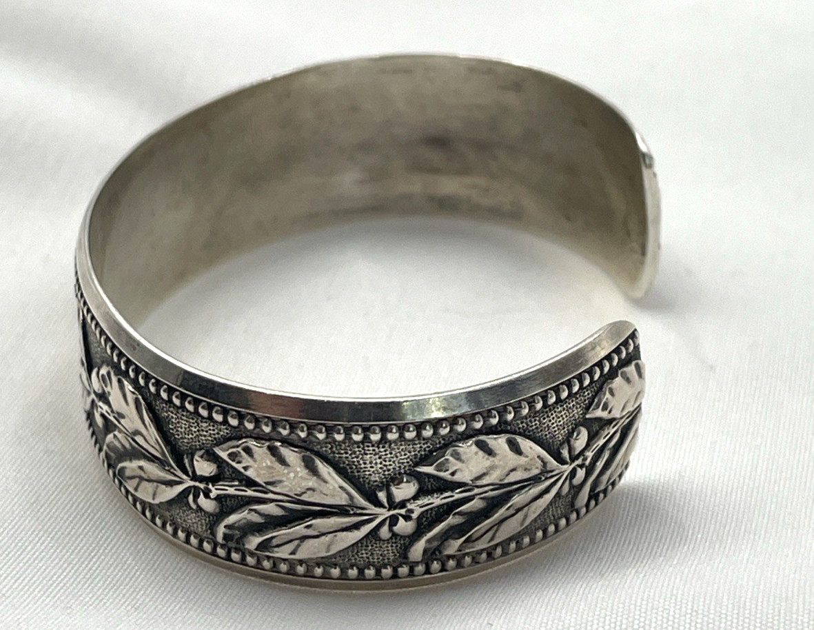 Women’s Solid Cuff Bracelet Sterling Silver 925 L… - image 2