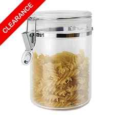 NEW Round Plastic Food Storage Canister - Medium- 5” W x 6.5” H