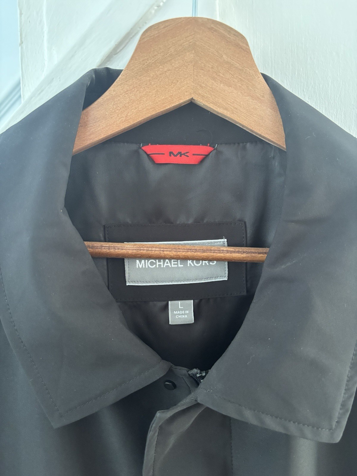 Michael Kors Black Lightweight Long Trench Jacket Mens Size L - RRP £345 image 2