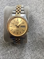 Vintage Seiko 5 Two Tone automatic Watch. 7009-3110 Working