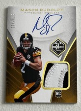 2018 Panini Limited - Rookie Patch Autograph Mason Rudolph #109 /299 Rookie Card. rookie card picture