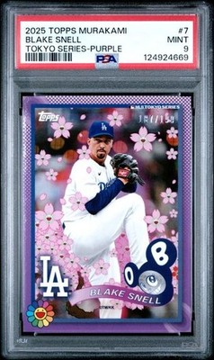 🔥🔥🔥PSA 9🔥🔥🔥2025 Topps Murakami BLAKE SNELL Tokyo Series
