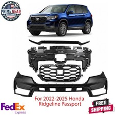 Front Bumper Cover Grille Assembly Kit For 2022-2025 Honda Ridgeline Passport
