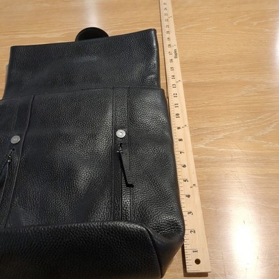 Treasure & Bond Black Pebbled Leather Convertible Backpack  display picture 1