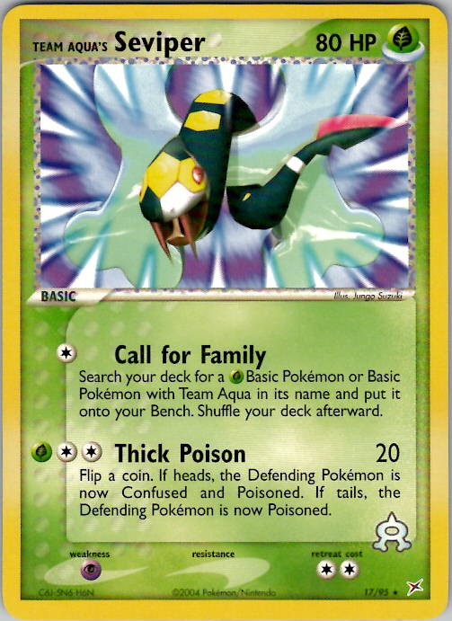 Team Aqua's Seviper Team Magma vs Team Aqua 17/95 Normal LP/NM