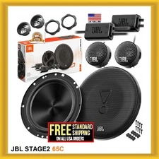 JBL Stage2 65C Component Speakers 720W 6-1/2" Car Audio Tweeter Crossover 6.5''