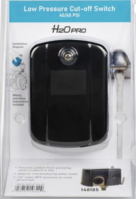 #ad H2O Pro 148185 Low Pressure Cut Off Switch 40 60 PSI New In Package $18.99