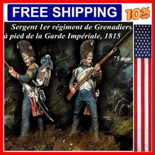 1/24 Scale 75mm Resin Body Assembled Model Kit Ancient French Grenadier Histo...