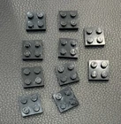 Lego Parts 3022 Lot 10 Basic Flat Plate 2x2 Black