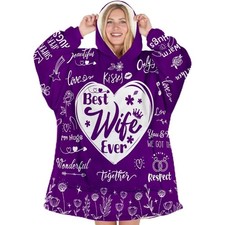Blanket Hoodie For Mom Wife Best Ever Hoodie From Husband Daughter