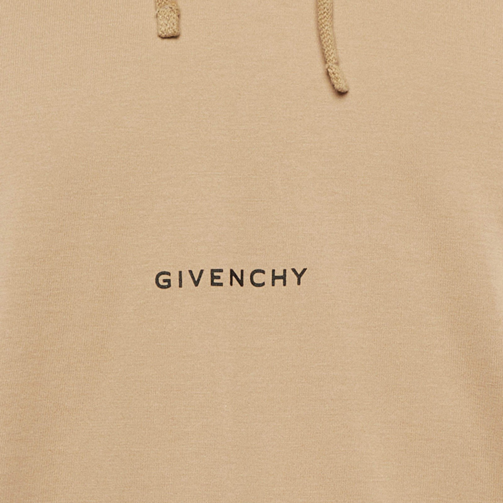 Givenchy Beige Logo Print Cotton Hoodie S thumbnail 3