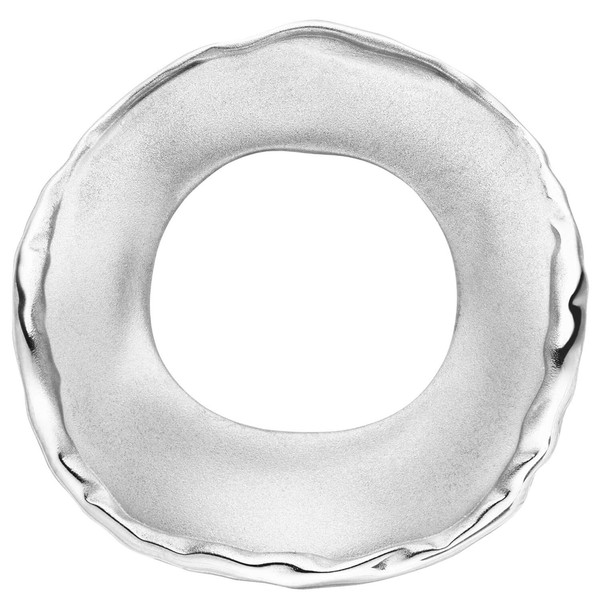 AnhäNger Kreis 25,2X25Mm Aus 925 Silber Rhodiniert Teilmattiert Schlicht-image