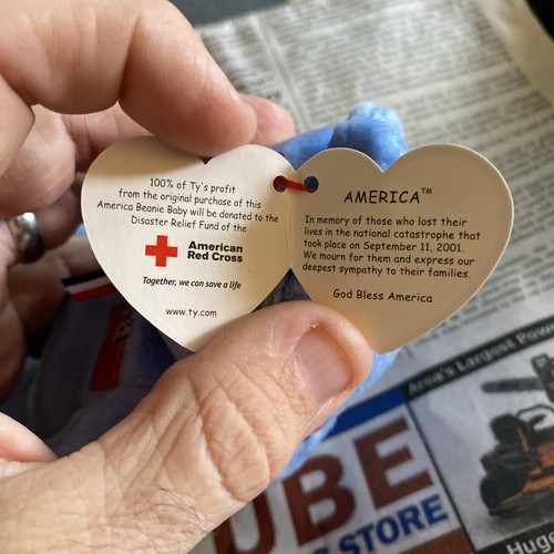 Ty Beanie Baby America the Blue Bear - Picture 5 of 7
