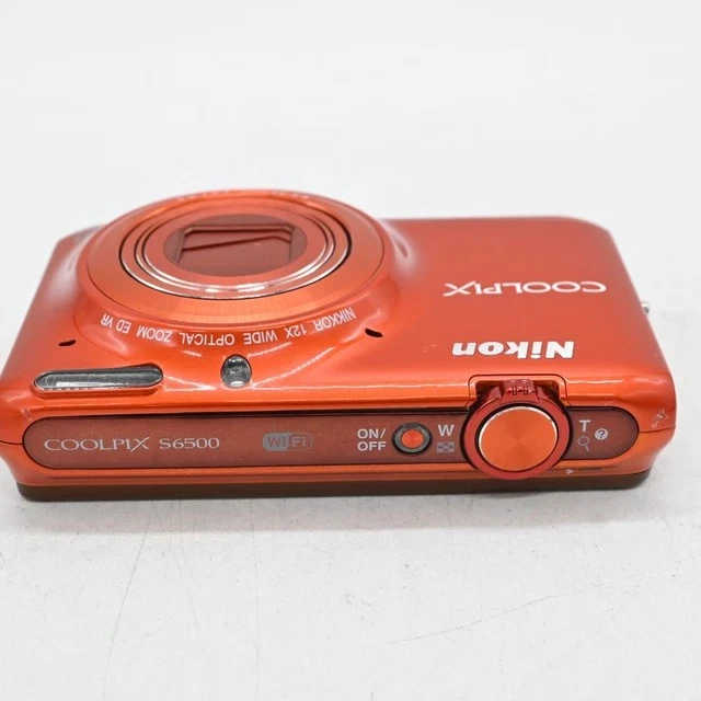 Nikon Coolpix S6500 16MP 12X Zoom Digitalkamera Komplett Schwarz/Rot/Orange - Bild 3 von 4