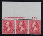 CKStamps: US Stamps Collection Scott#267 Strip Mint NH OG, Selvage H
