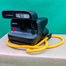 Polaroid Flip Instant Camera - Black w/ Yellow Nylon Strap - FREE SHIPPING