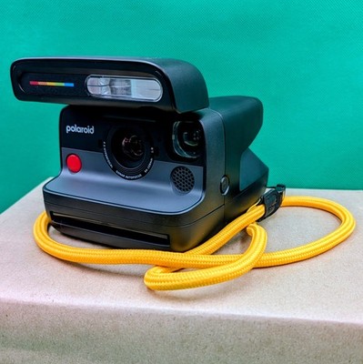 Polaroid Flip Instant Camera  - Black w/ Yellow Nylon Strap - FREE SHIPPING