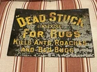 OLD VINTAGE Antique DEAD STUCK Bugs Insects Ants Tin Advertising Sign NO RESERVE