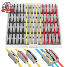 60 pcs XHF Black&Red&Yellow Compact Lever Connectors Nuts, Electrical Connectors