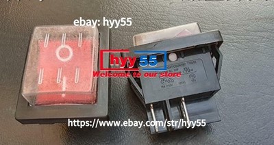 2x LIGHTCOUNTRY R5 16A 250V Rocker Switch with waterproof cap Red light #VCH-/55